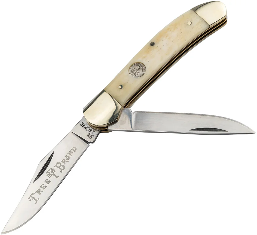 Boker Copperhead Pocket Knife 3.75" Smooth White Bone 110863