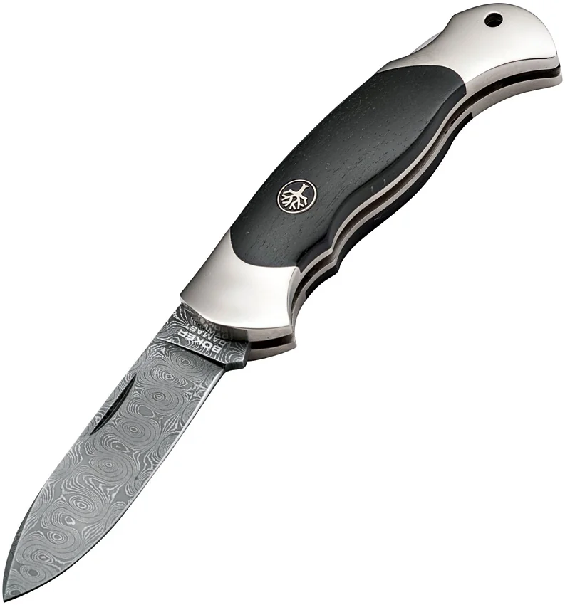 Boker Scout Spear Point Lock Back Knife Ironwood (3.1" Damascus) 112203DAM