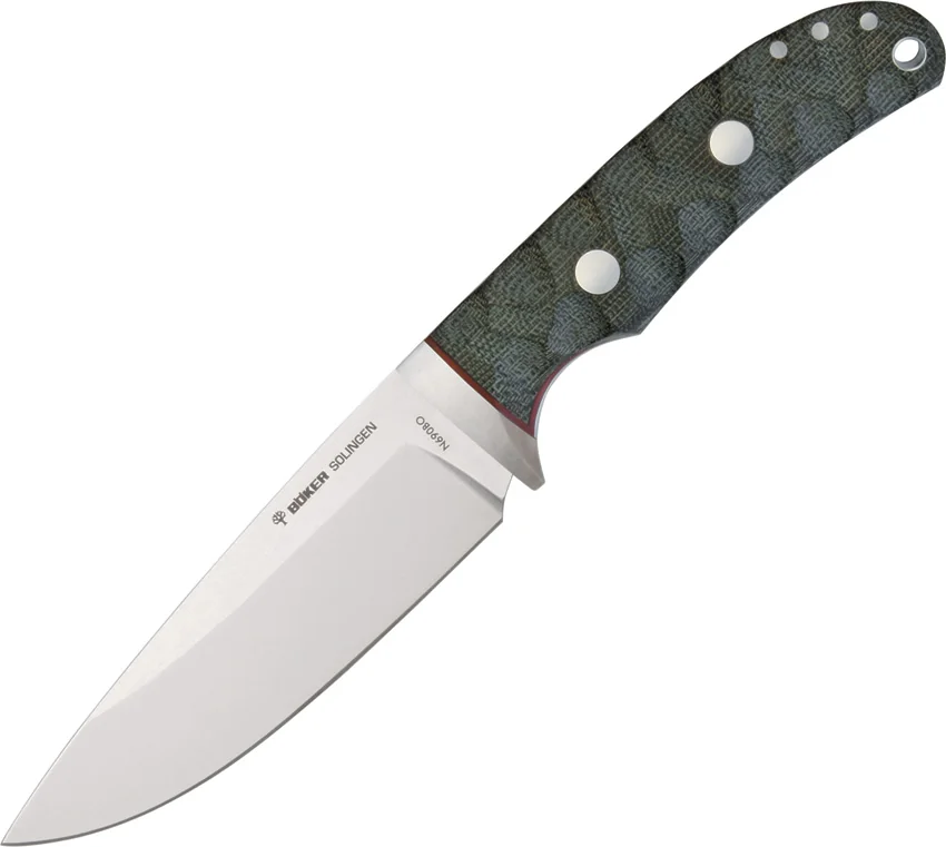 Boker Savannah Fixed Blade Knife Canvas Micarta (4.625" Mirror) 120620