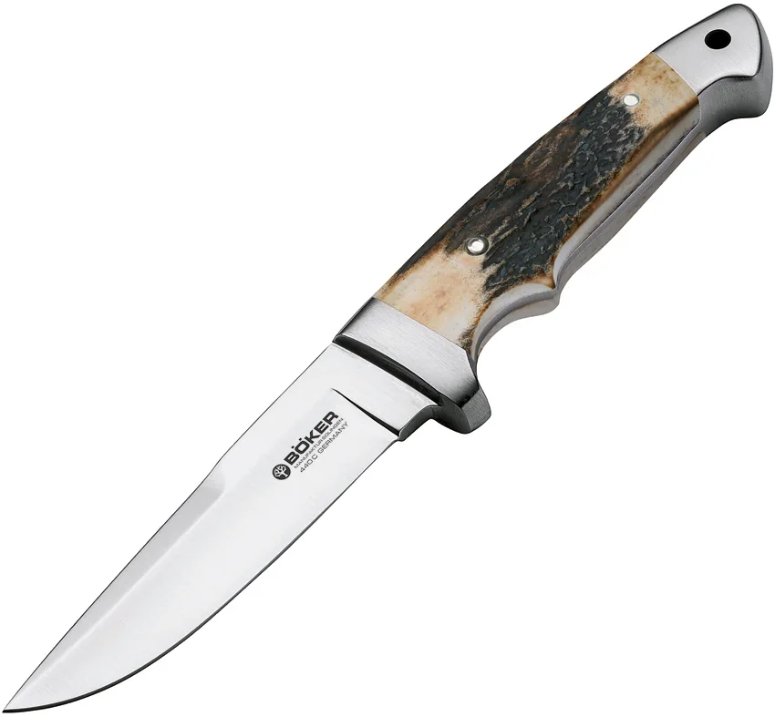 Boker Vollintegral 2.0 Fixed Blade Knife Stag Horn (4.625" Satin) 121586