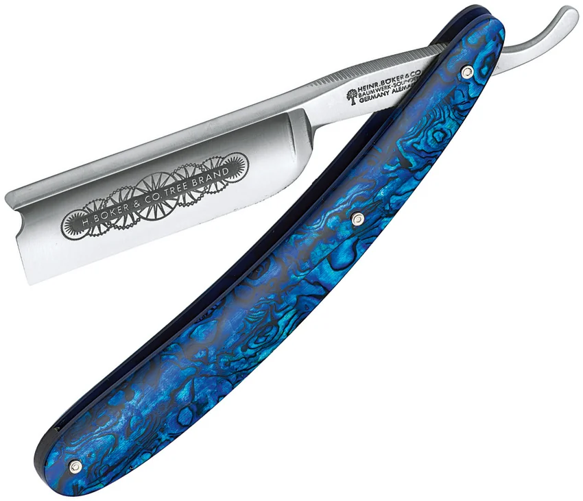 Boker Folding Razor Blue Paua