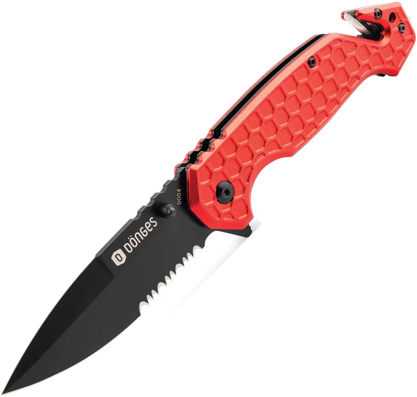 Boker Plus Donges Basic Fire Liner Lock Knife Red Aluminum (3.3" Black)