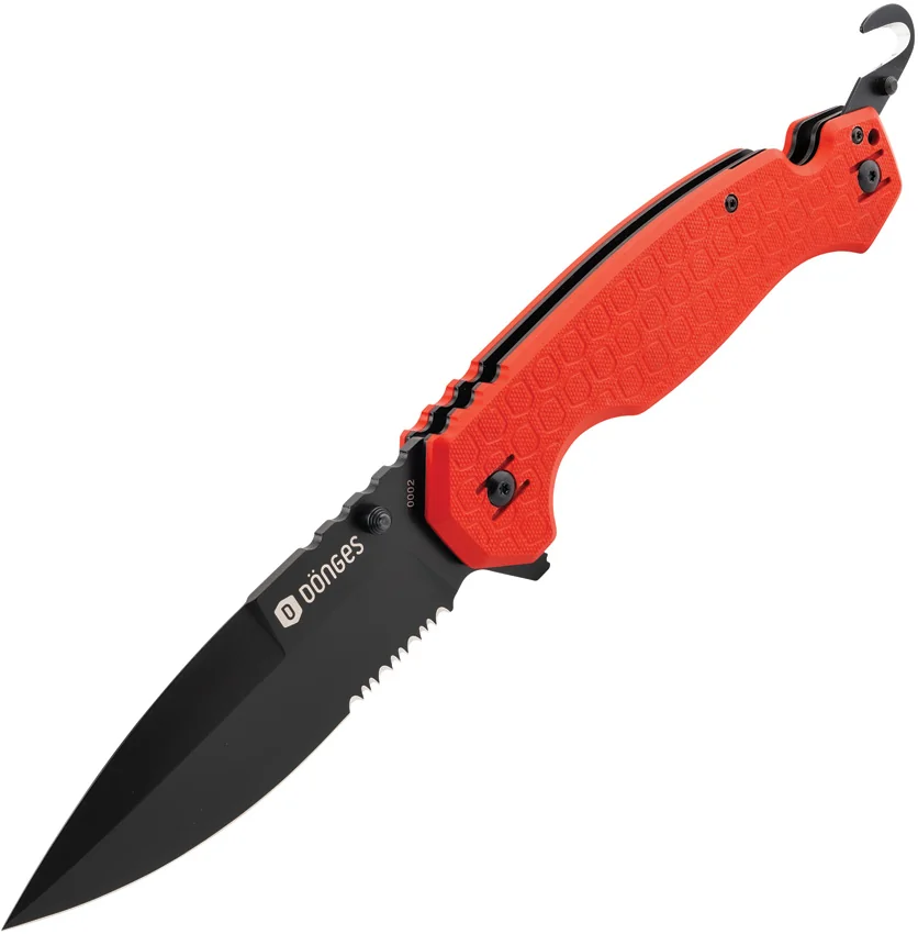 Boker Plus Donges Professional Fire Liner Lock Knife Red Aluminum (4.5" Black)