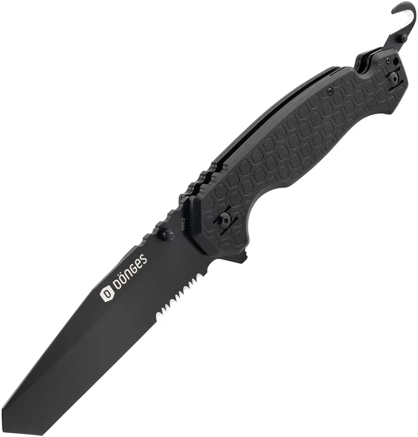 Boker Plus Donges Professional Tactical Liner Lock Knife Black G-10 (4.6" Black)