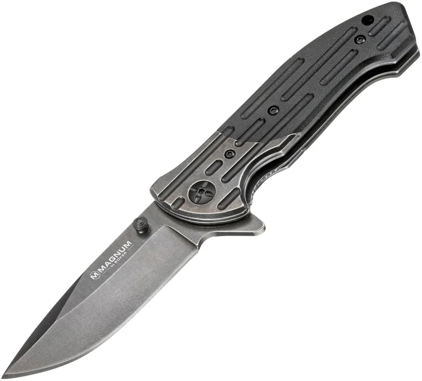Boker Magnum Catilina Liner Lock Knife  Black G-10 (3.25" Black) 01MB721