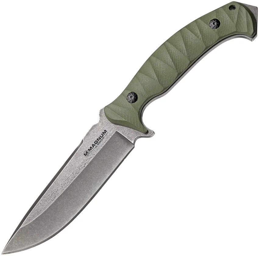 Boker Magnum Persian Fixed Blade Knife Green G-10 (4.75" Smokewash) 02LG115