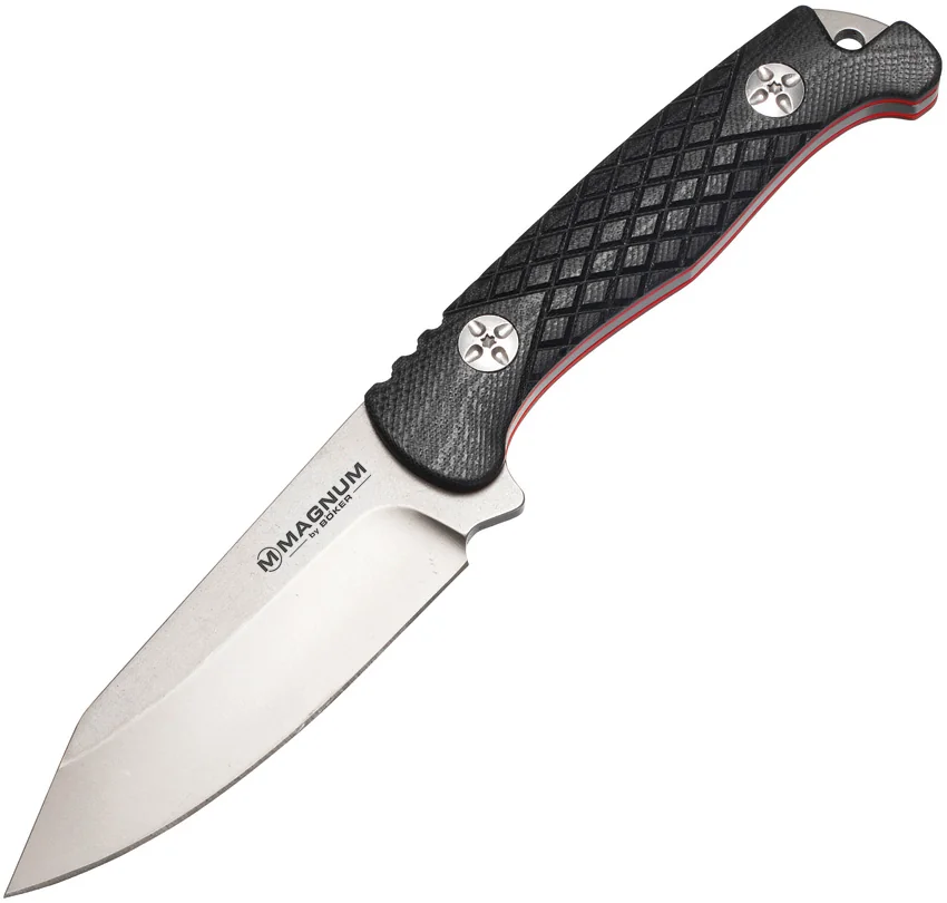 Boker Magnum Life Knife Fixed Blade Black G-10 (3.6" Gray) 02MB201