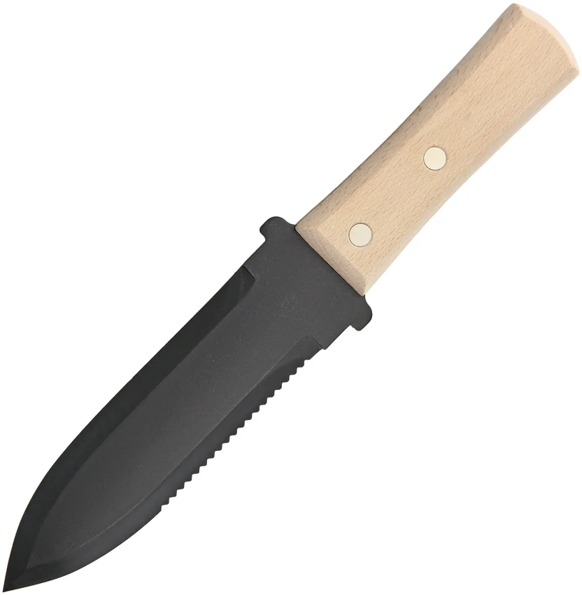 Bonsai Hori Hori Garden Fixed Blade Knife (6.5" Black Serr) BONH30