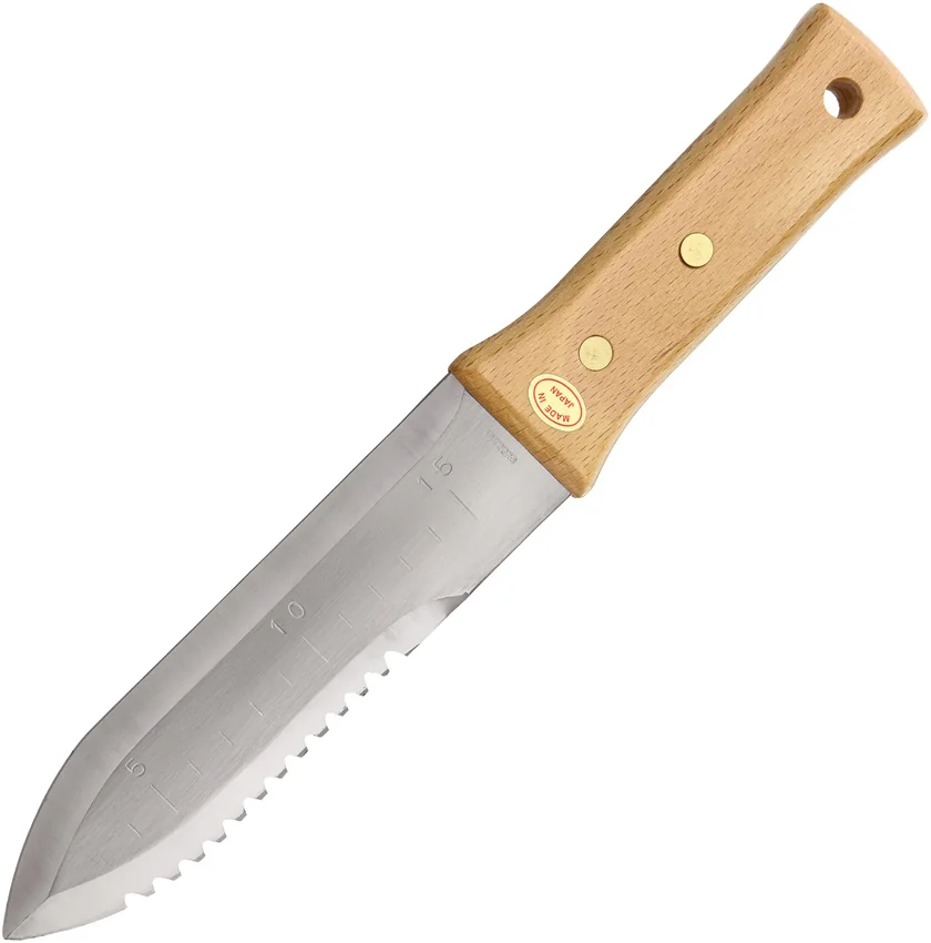 Bonsai Hori Hori Garden Fixed Blade Knife (6.75" Satin Serr) BONUB030