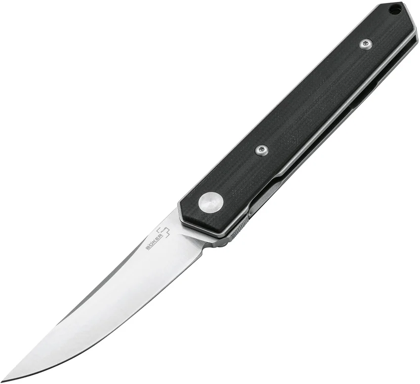Boker Mini Kwaiken 42 Folding Knife Black G-10 (3.13" Satin D2) 01BO245