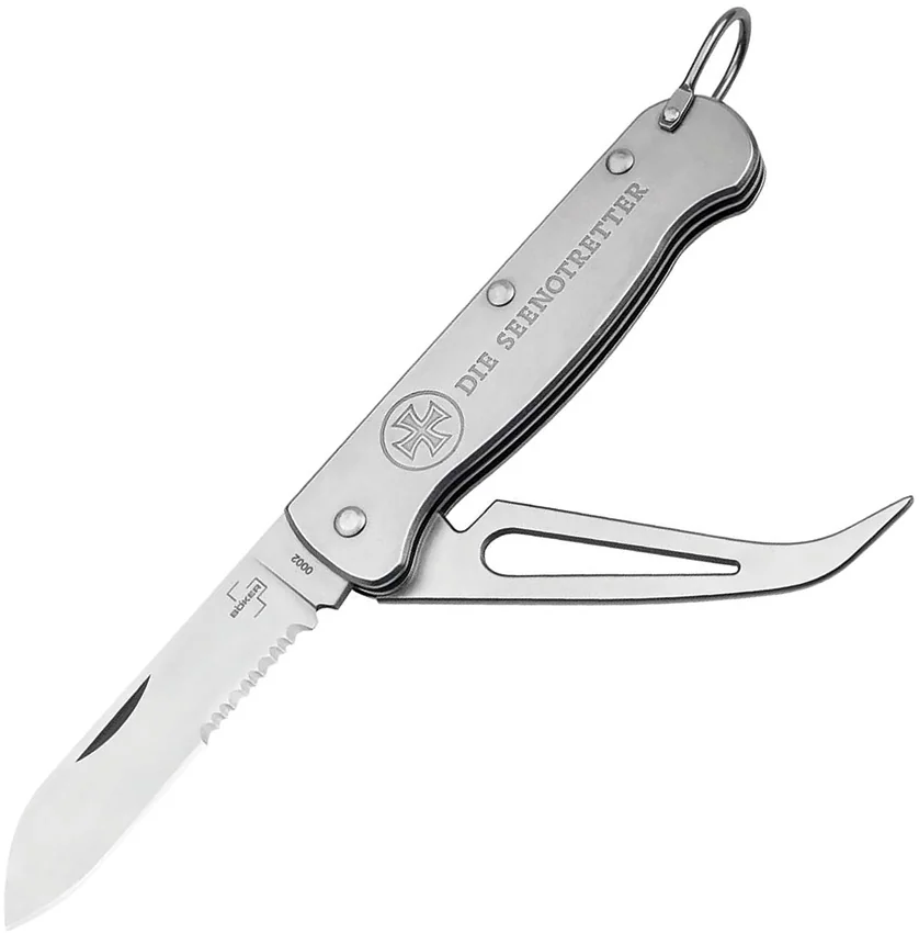 Boker Seenotretter 01 Slip Joint knife (3.34" Satin Serr) 01BO547