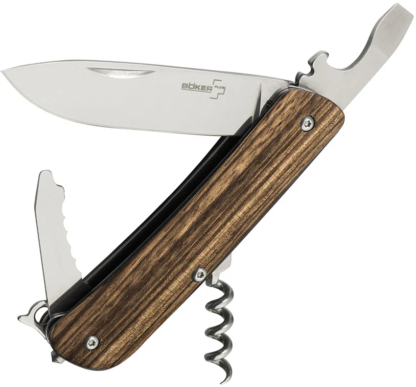 Boker Plus Tech-Tool City 2 Pocket Knife Multi-Tool Zebrawood (2.75" Polish)