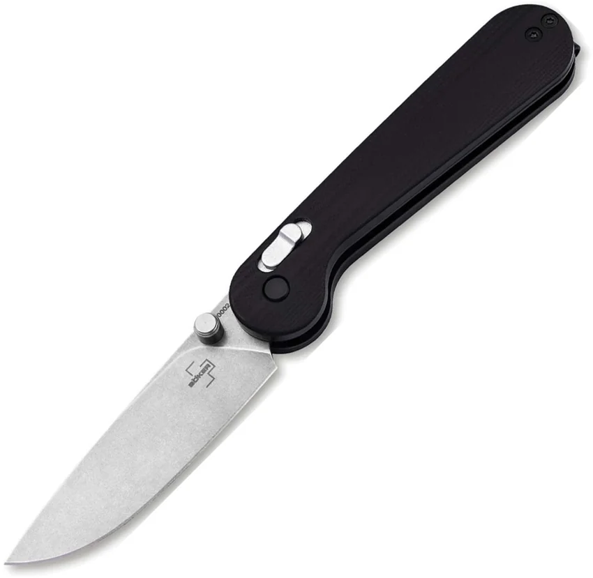Boker Hebdo Drop Point Crossbar Lock Knife Black G-10 (2.8" Satin)