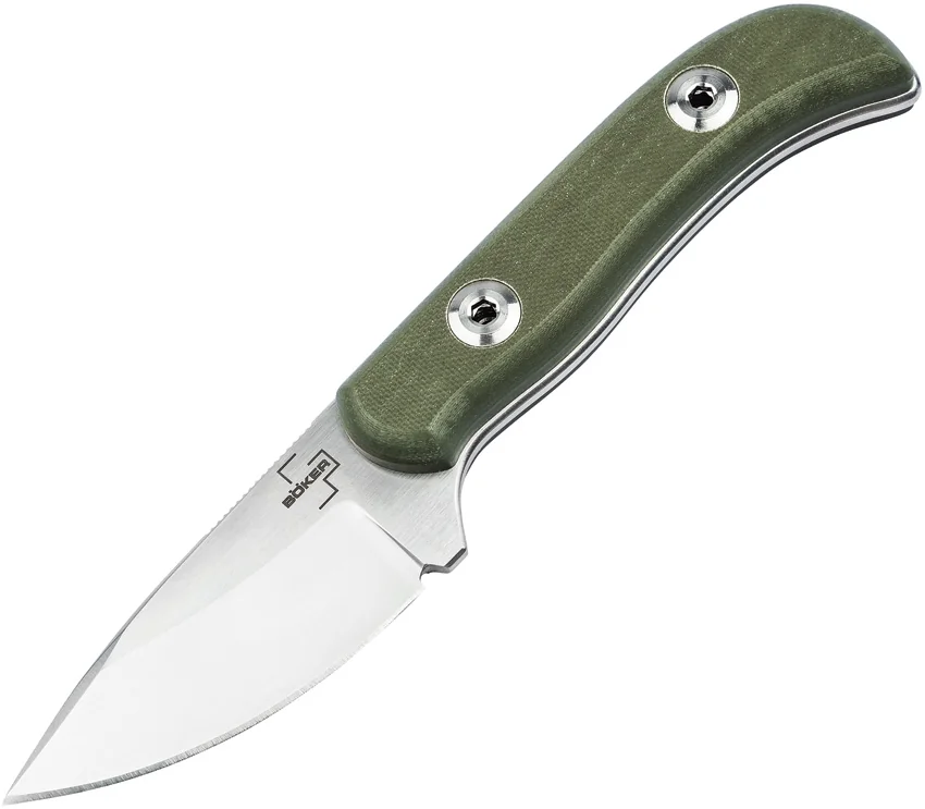 Boker Dasos Fixed Blade Knife Green G-10 (3.14" Satin D2) 02BO095