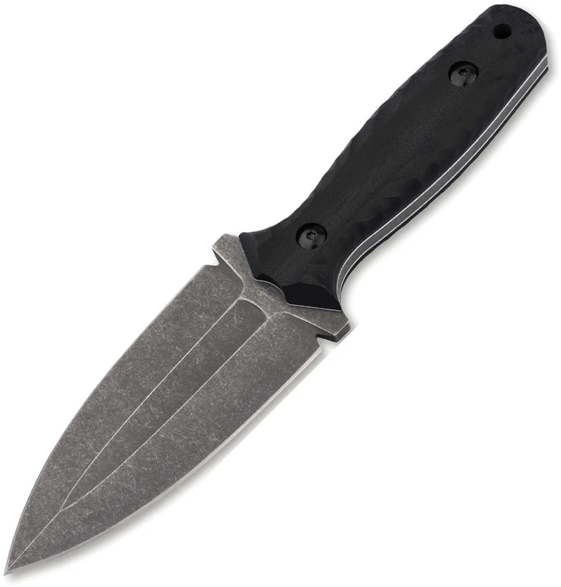 Boker W1 Dagger Fixed Blade Knife black G-10 (3.7" Stonewash)