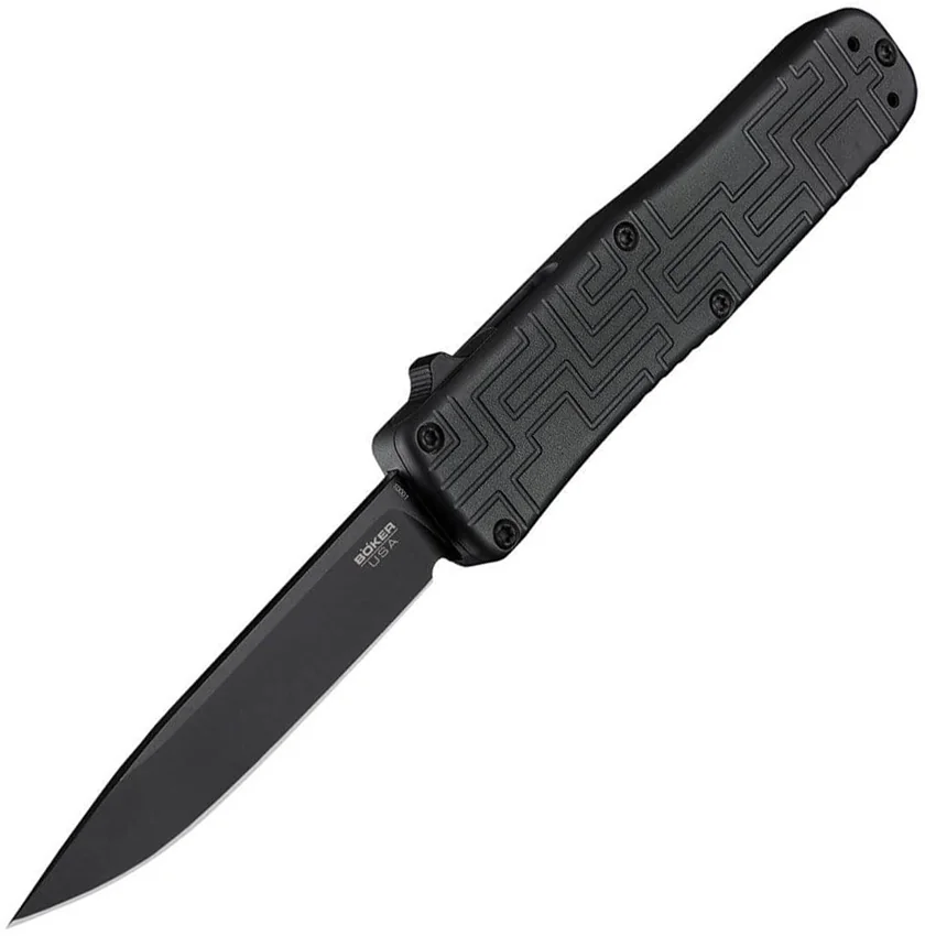 Boker USA OTF Automatic Knife Black Aluminum (3.5" Black) 06EX263