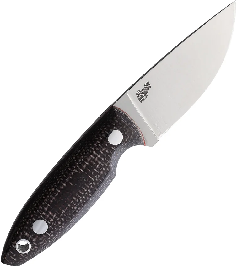 Brisa Knives Scara 60 Fixed Blade Knife Bison Micarta (2.4" Satin)