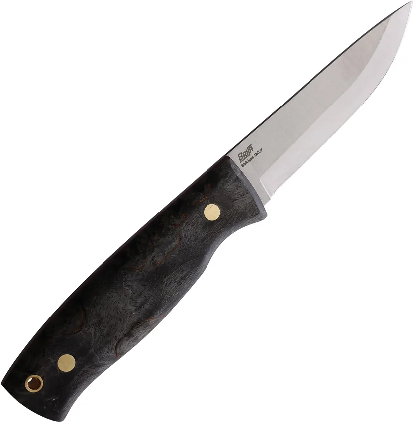 Brisa Trooper 95 Fixed Blade Knife Curly Birch (3.7" Satin)