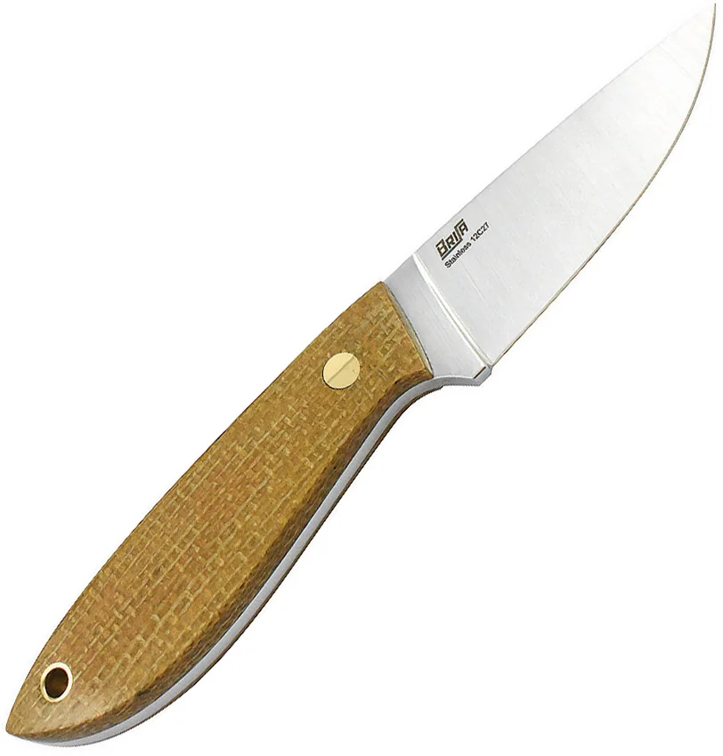 Brisa Knives Bobtail 80 Mustard Micarta