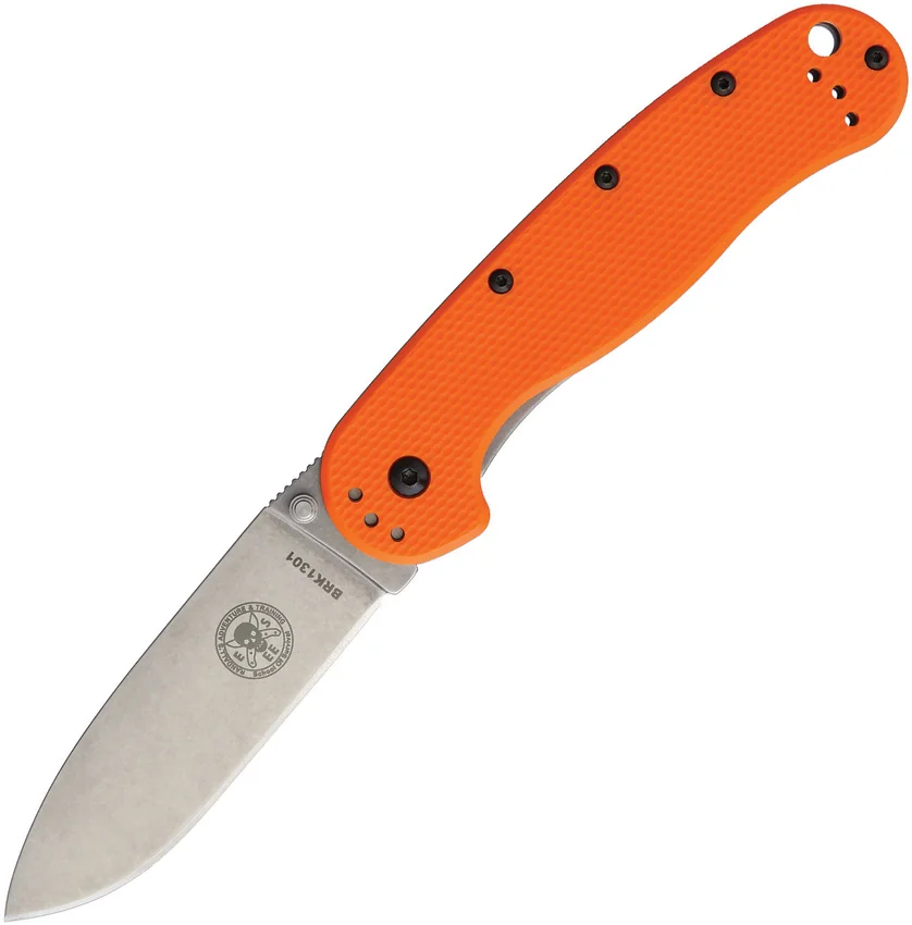 ESEE Avispa Frame Lock Knife Orange (3.5" Stonewash)