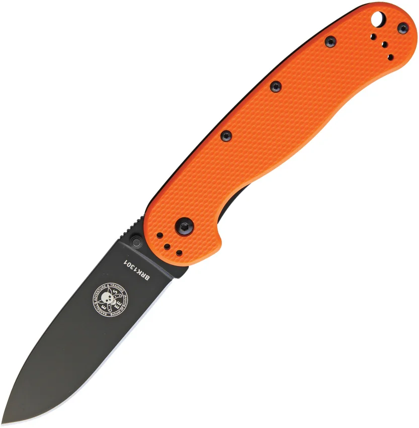 BRK Jeff Randall Avispa Frame Lock Knife Orange (3.5" Black)