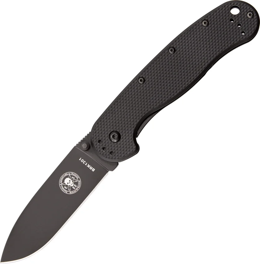 BRK Jeff Randall Avispa Frame Lock Knife Black (3.5" Black D2)