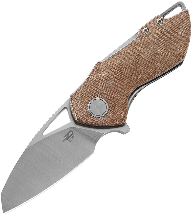 Bestech Grissom Riverstone Liner Lock Knife Natural Micarta (2.45" Satin 154CM)