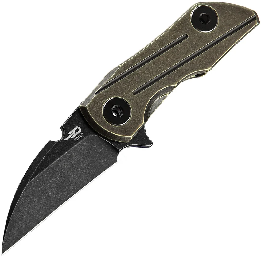 Bestech Knives 2500 Delta Frame Lock Knife Bronze Ti. (6.00" Black) BT2006D