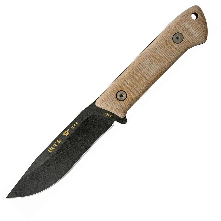 Buck Compadre Camp Knife Natural Canvas Micarta (4.5" Black) 0104BRS1