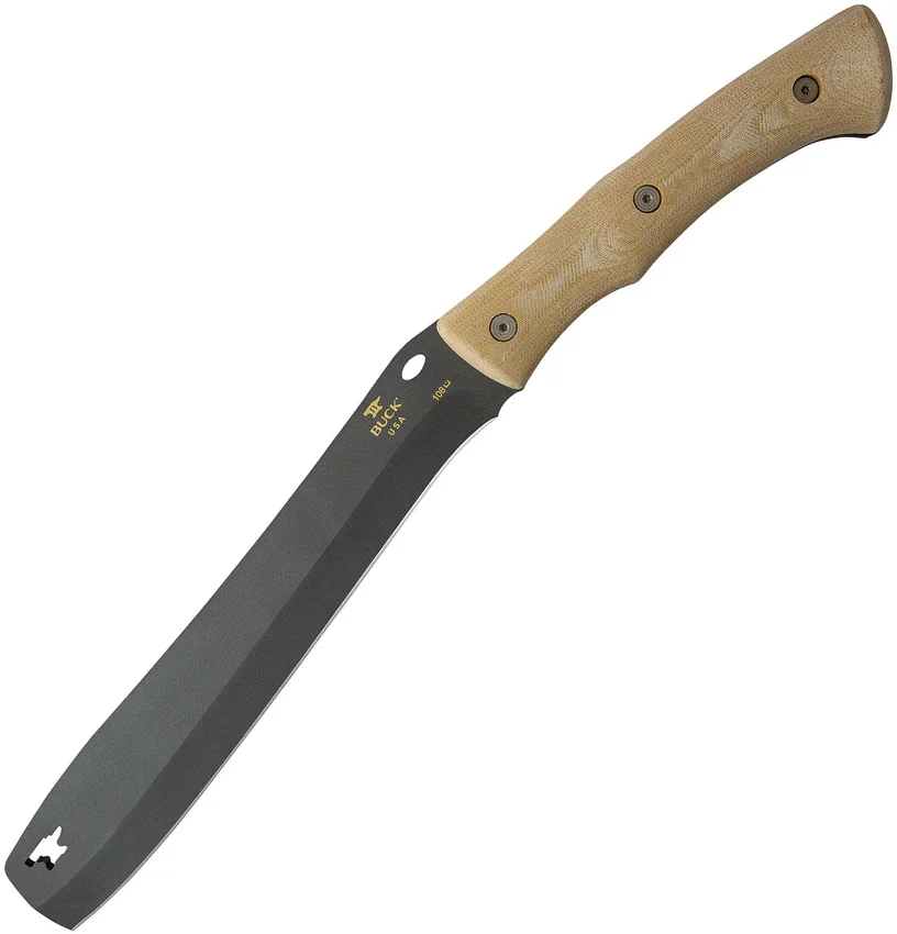 Buck Compadre Froe Chopper Natural Canvas Micarta (9.5" Black) 0108BRS1