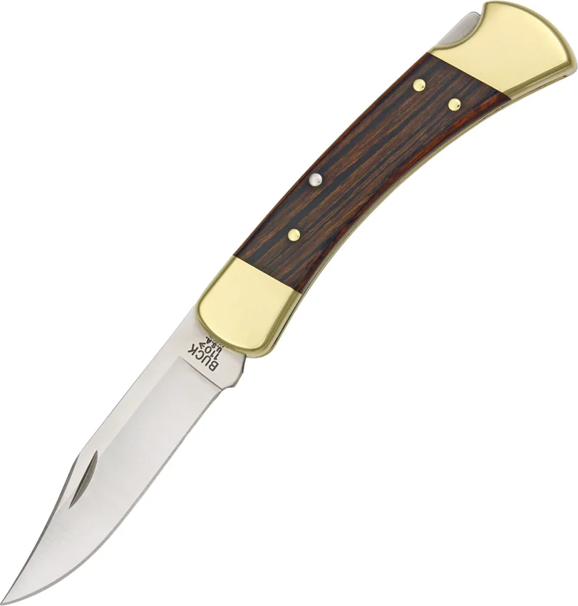 Buck 110 Lockback Knife Crelicam Ebony Wood (3.75" Satin)