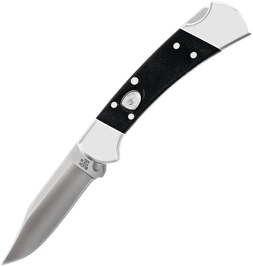 Buck 112 Ranger Elite Automatic Lockback Knife Black G-10 (3" S30V Satin)