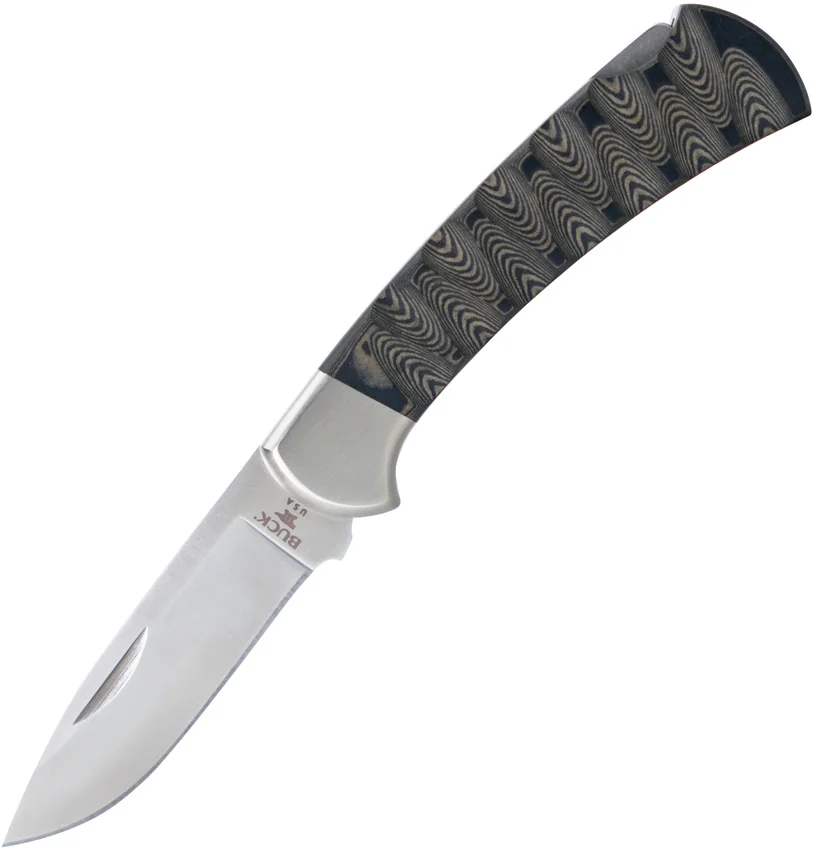 Buck Knives 112 Ranger Pro Drop Point Knife Black/Brown Richlite (3" Satin)