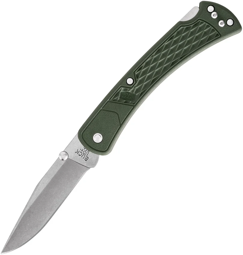 Buck 112 Slim Select Lockback Knife OD Green (3" Satin) 0112ODS2