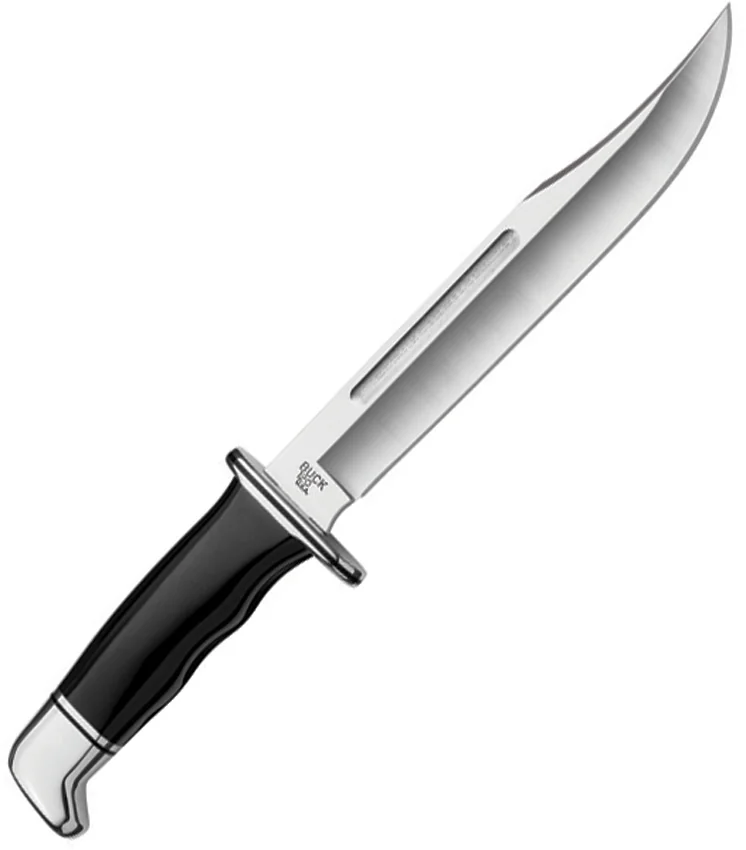 Buck 120 General Bowie Knife Black (7.375" Satin) 0120BKS
