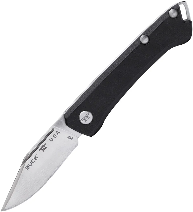 Buck 250 Saunter Clip Point Slip Joint Knife Black Micarta (2.3" Satin) 0250BKS1