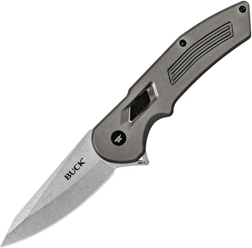 Buck Hexam Spring Assisted Knife Gray Al (3.3" SW) 0262GYS