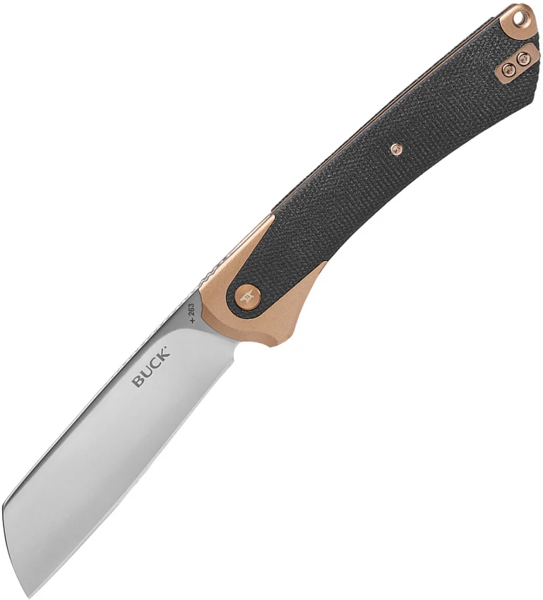 Buck 263 Hiline XL Liner Lock Knife Black Micarta/Copper Al (3.75" SW) 0263CPS1