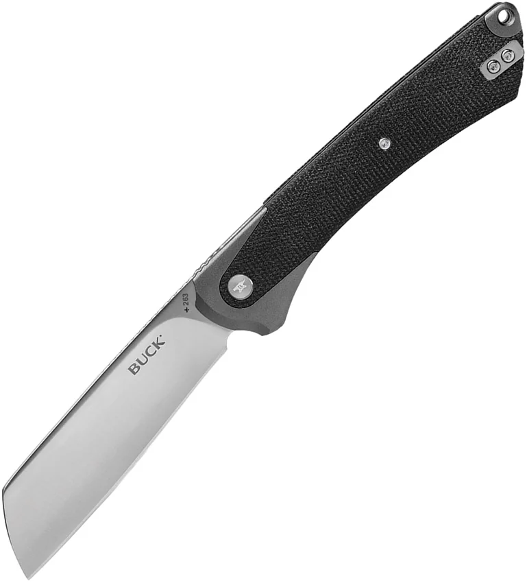Buck 263 Hiline XL Liner Lock Knife Black Micarta/Gray Al (3.75" SW) 0263GYS1