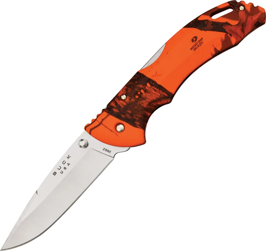 Buck Bantam BHW Lockback Knife Mossy Oak Blaze Camo (3.625" Satin) 0286CMS9