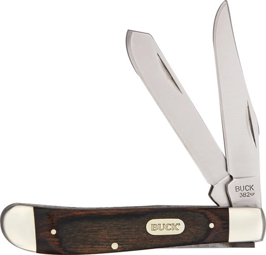 Buck Trapper Knife 3.5" Woodgrain 0382BRS