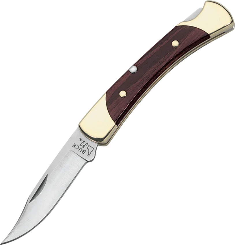 Buck The 55 Lockback Knife Brass/Ebony (2.375" Satin) 0055BRS