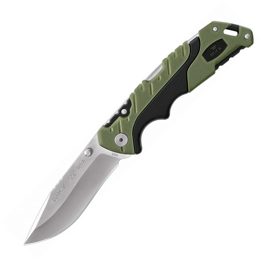 Buck Pursuit Large Lockback Knife Green GFN (3.625" Satin) 0659GRS