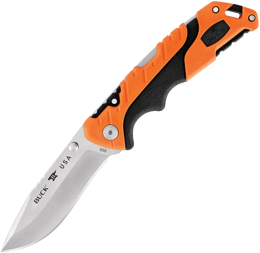 Buck Pursuit Large Lockback Knife Orange GFN (3.625" S35VN) 0659ORS-B