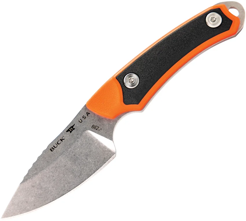 Buck 662 Alpha Scout Select Fixed Blade Knife Black/Orange Polymer (2.9" SW)