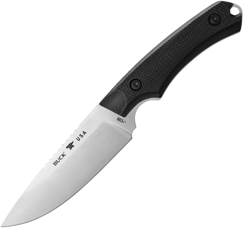 Buck 663 Alpha Guide Elite MagnaCut Fixed Blade Knife Black G-10 (4.4" Satin)