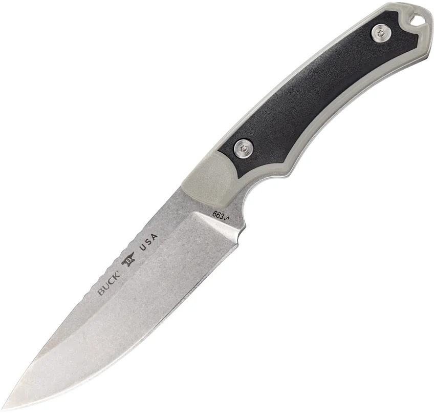 Buck 663 Alpha Guide Select Fixed Blade Knife Black/Gray Polymer (4.4" SW)