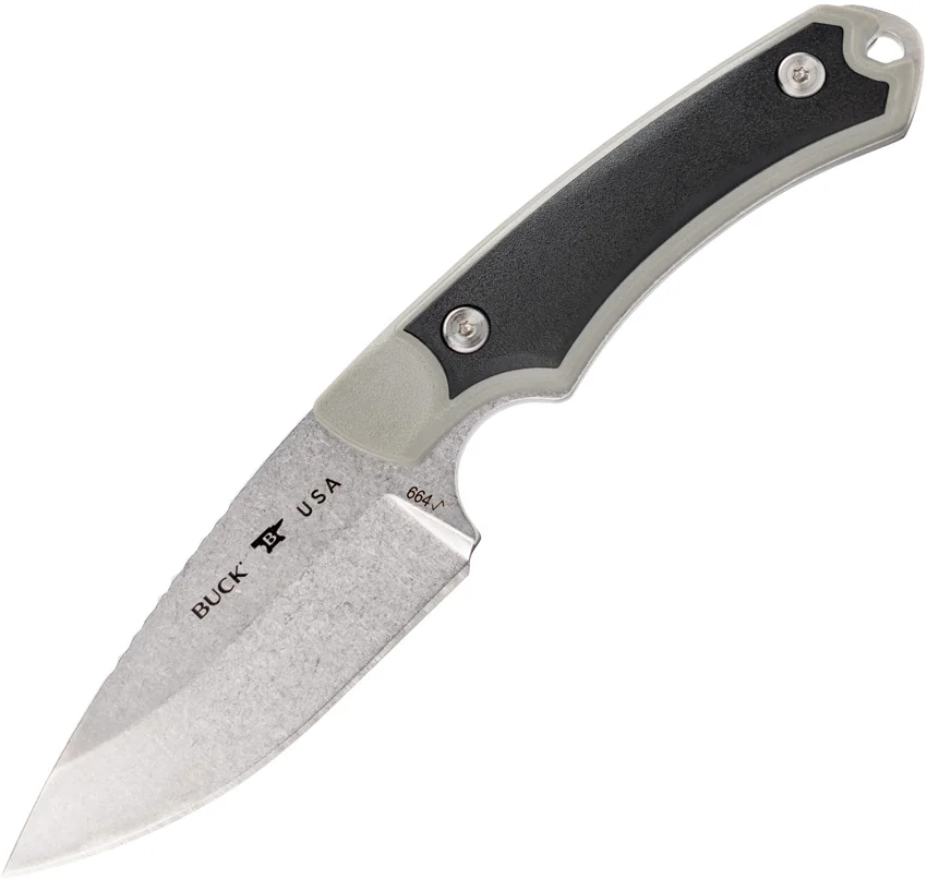 Buck 664 Alpha Hunter Select Fixed Blade Knife Black/Gray Polymer (3.6" SW)
