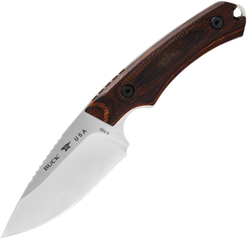 Buck 664 Alpha Hunter Fixed Blade Knife Walnut (3.6" Satin) 0664WAS
