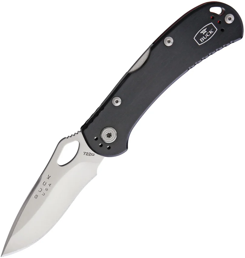 Buck SpitFire Lockback Knife Black (3.25" Satin) 0722BKS1
